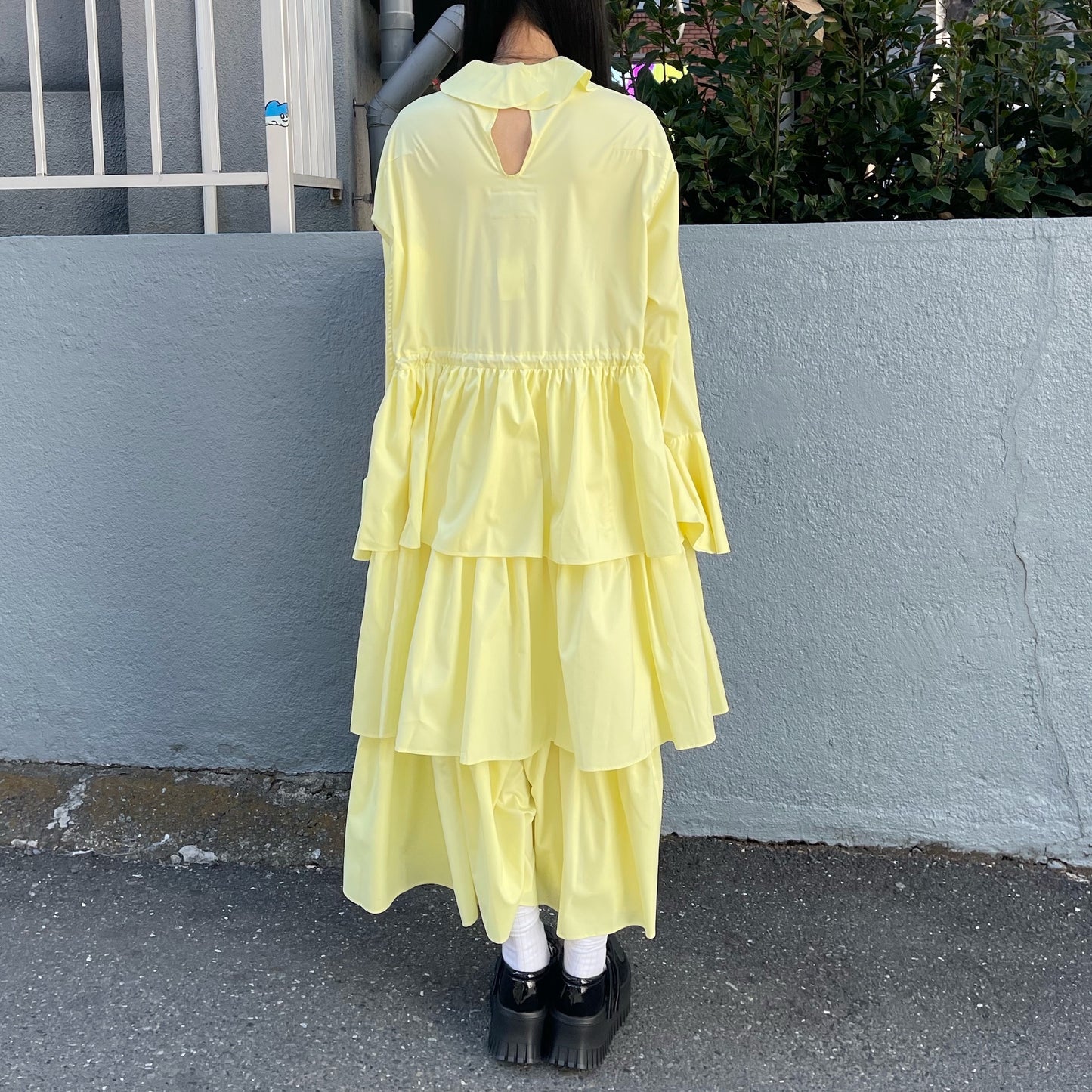 FRILL LONG ONE-PIECE / YELLOW / フリルロングワンピース