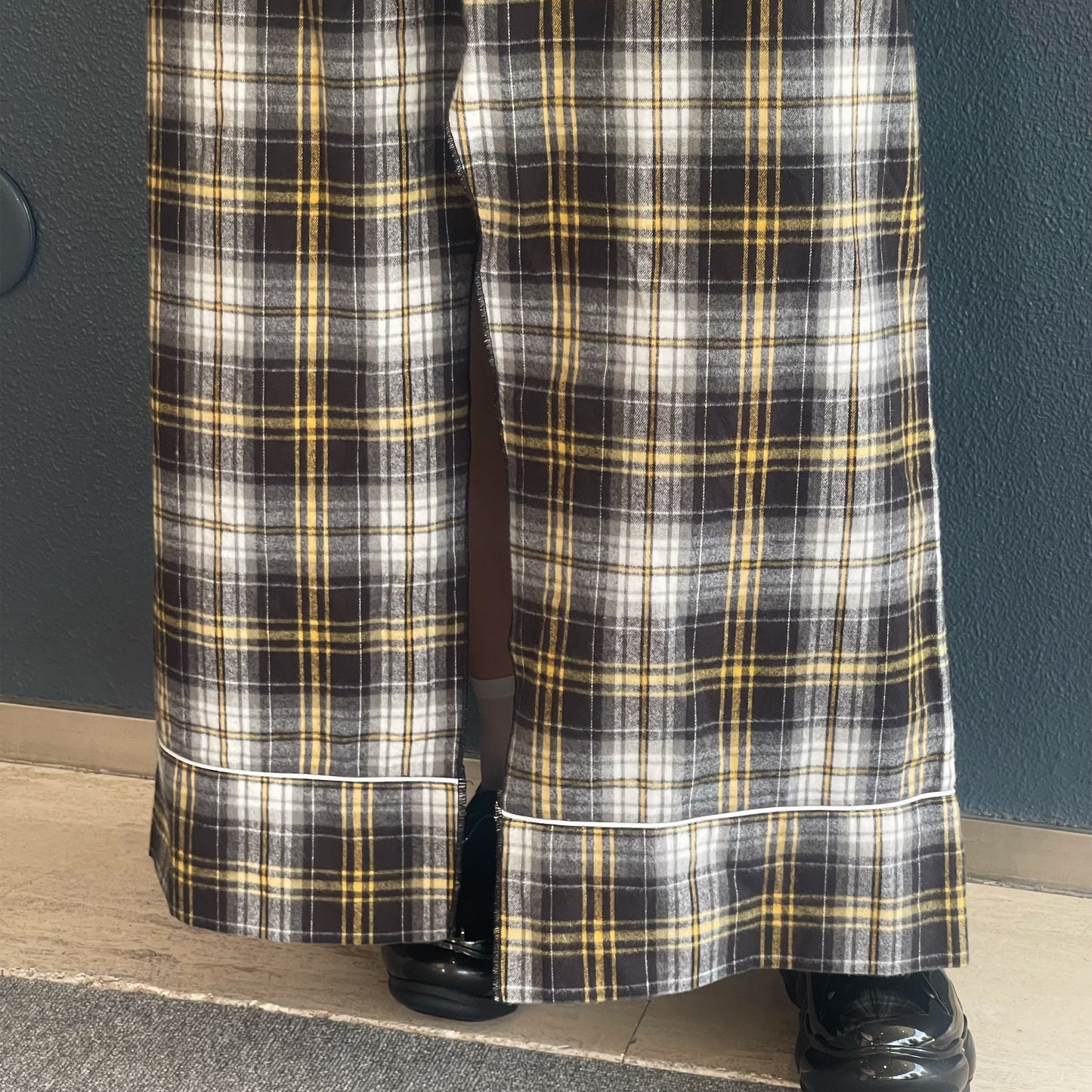 SHORTS PJ CHECK / MINT / パンツディテールスカート