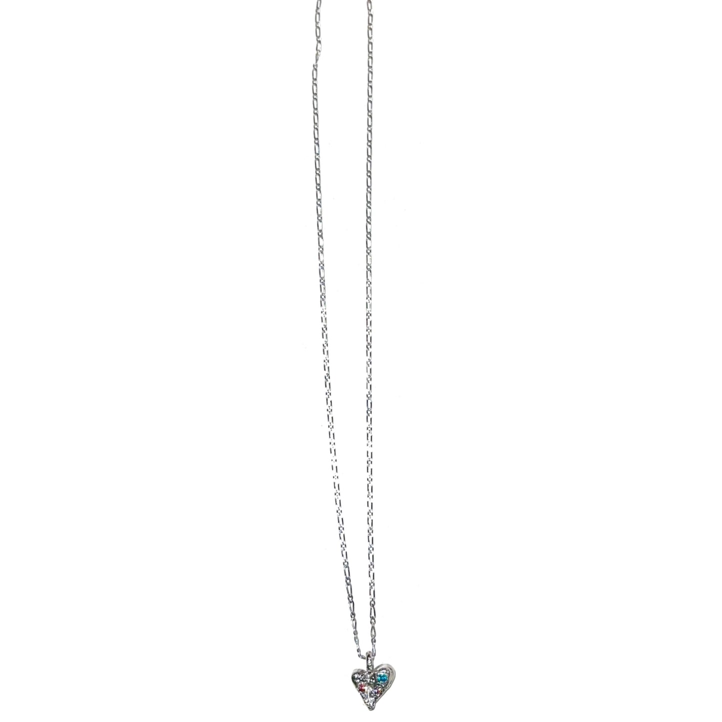mini heart necklace / zirconia / ミニハートネックレス