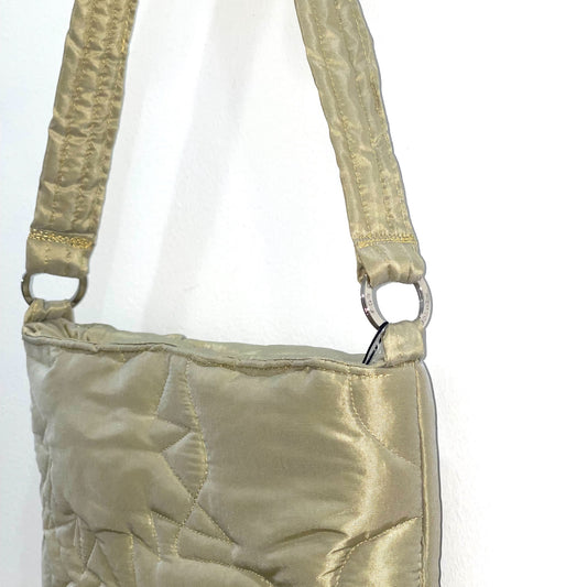 QUILTED COLUMN TOTE / GOLD / キルティングトートバッグ