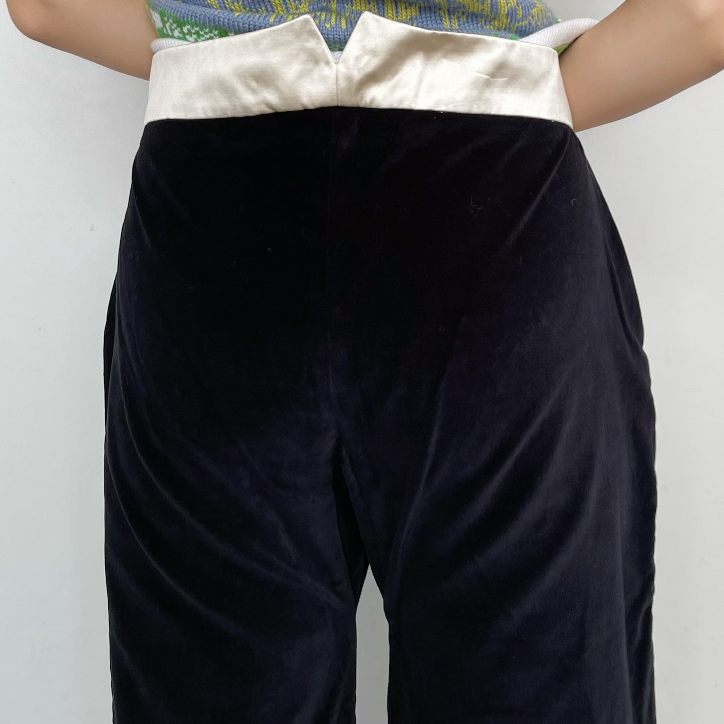 Euan velvet trouser / black / ベルベットパンツ