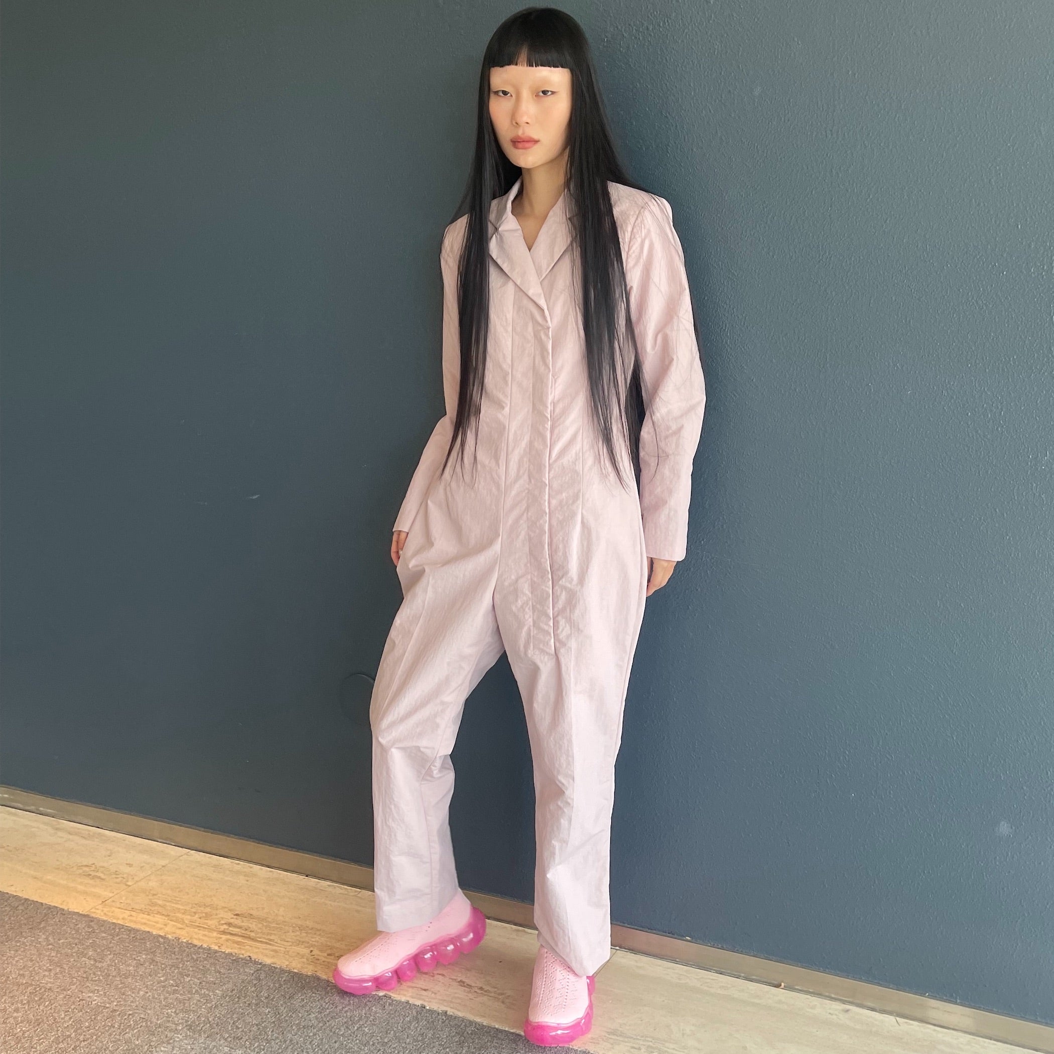 Monica jump suit / pink / ナイロンジャンプスーツ | シープ / SHEEP 