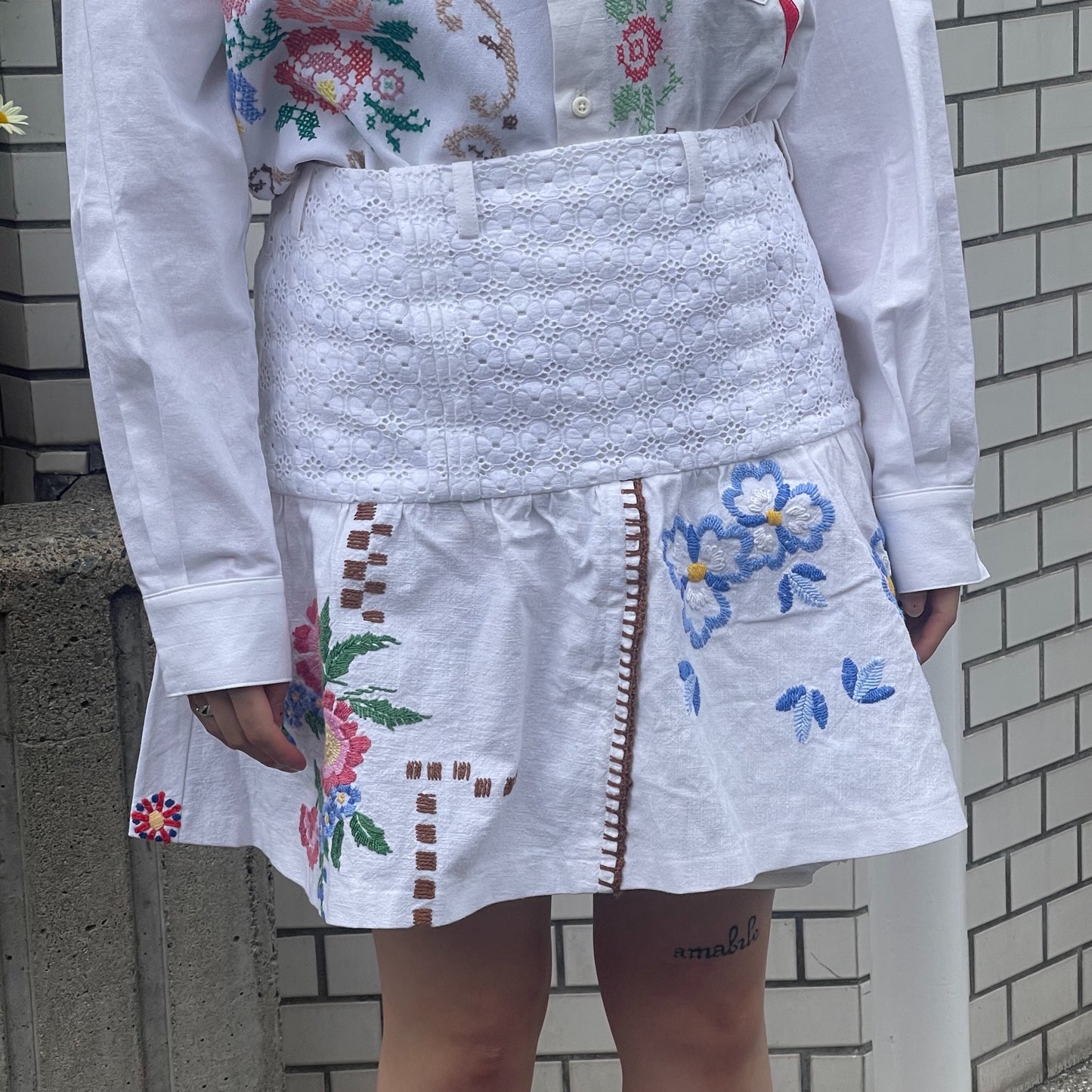 【SHEEP別注】TABLE CLOTH GATHERED SKIRT / テーブルクロスギャザースカート