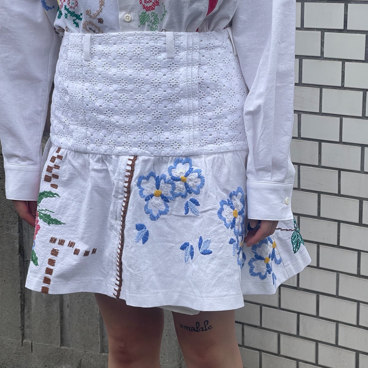 【SHEEP別注】TABLE CLOTH GATHERED SKIRT / テーブルクロスギャザースカート