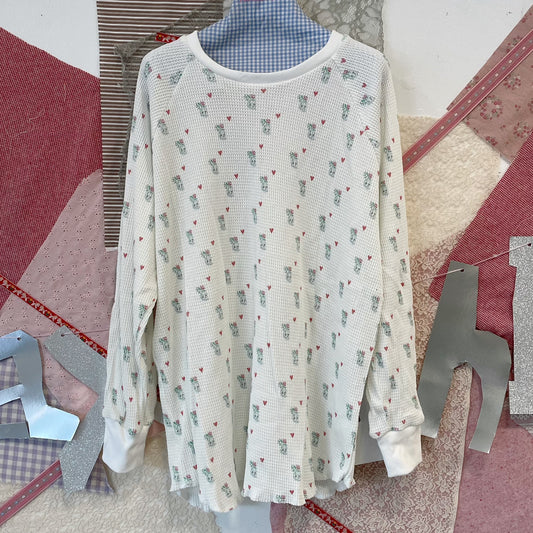 Thermal long tshirt - boy / White / プリントサーマルトップ