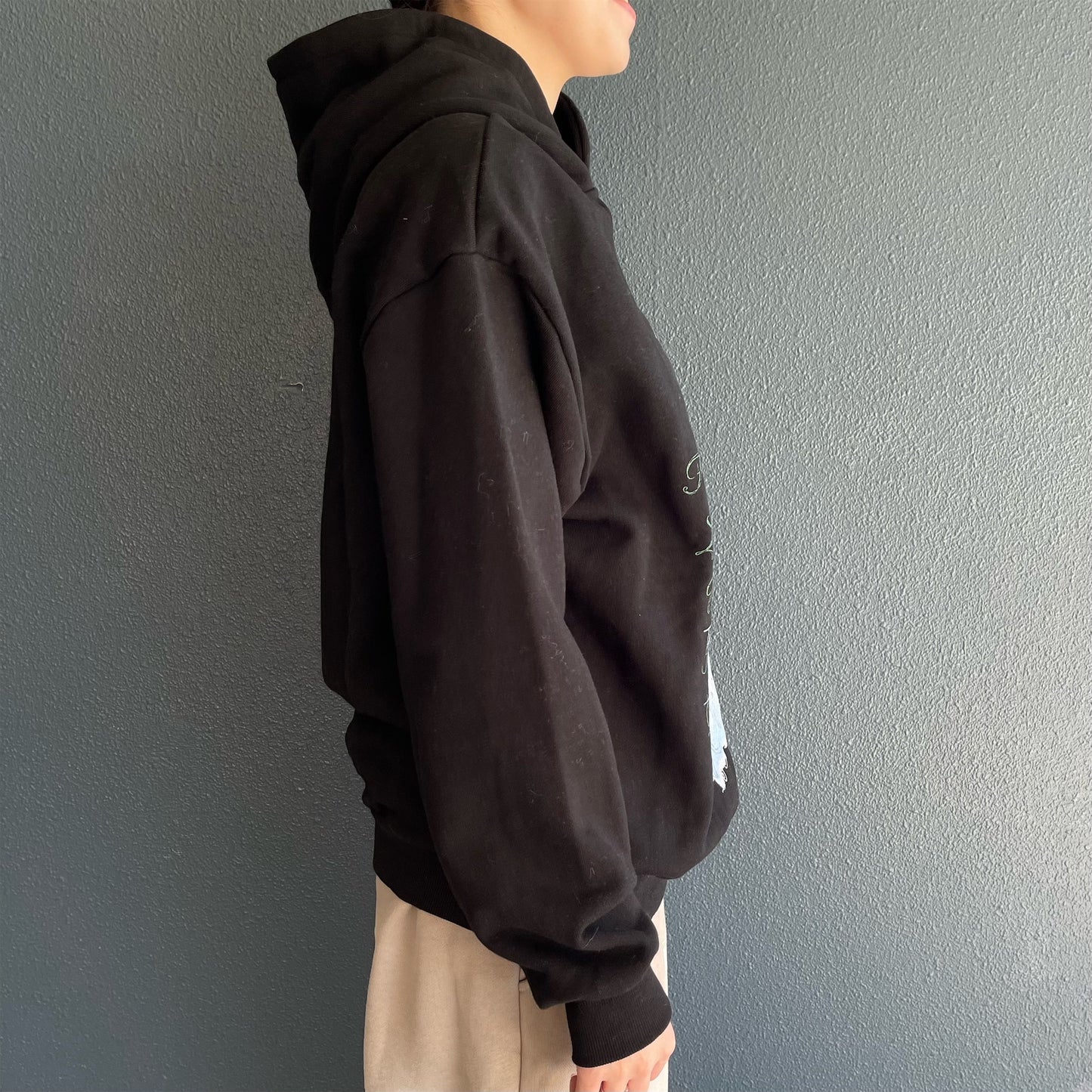 Star Patched Rabbit Hoodie / Black / グラフィックフーディー