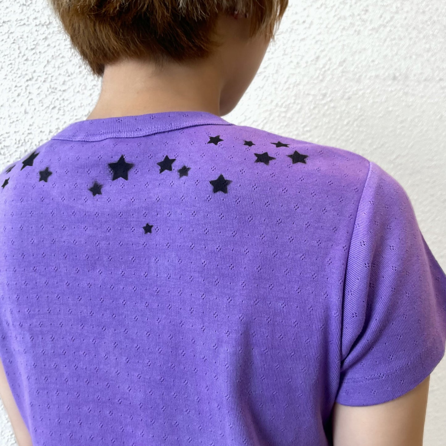 necklace tee / purple / エアブラシTシャツ