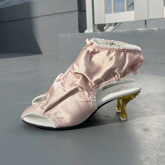 PANTY CRYSTAL HEELS / BEIGE / ランジェリーヒール