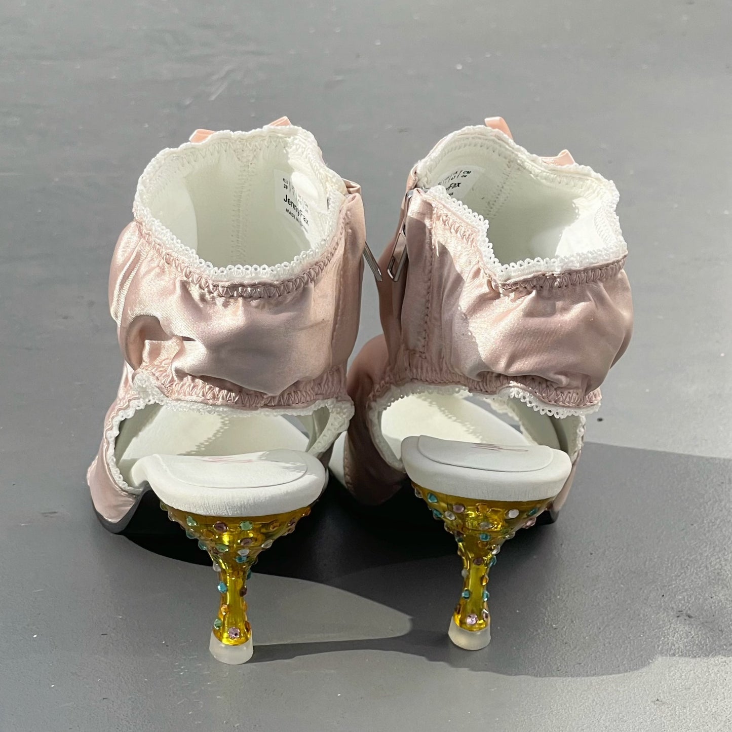 PANTY CRYSTAL HEELS / BEIGE / ランジェリーヒール