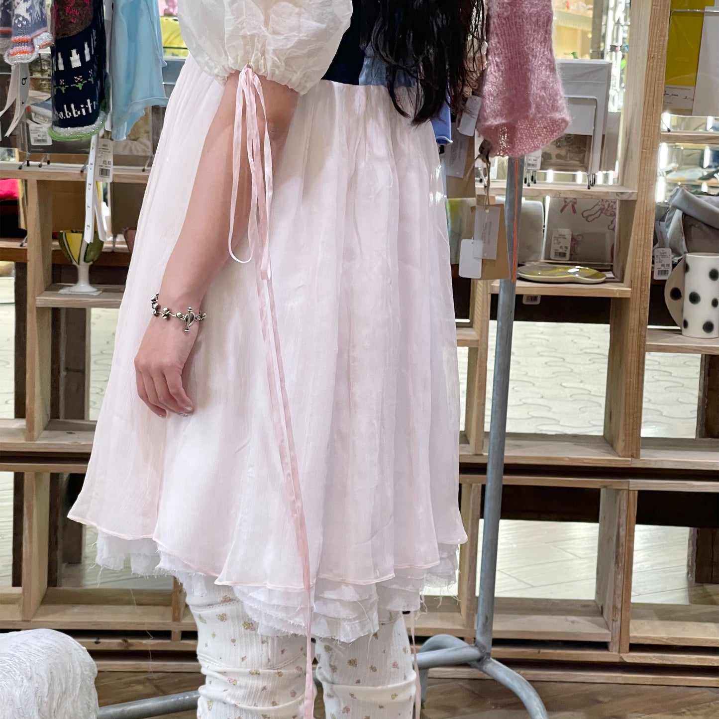 Seline dress / Solo rabbit embroidered / デニムミニドレス