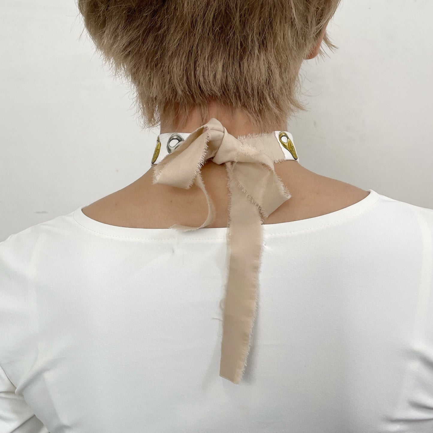 coin and ring choker / プリントチョーカー