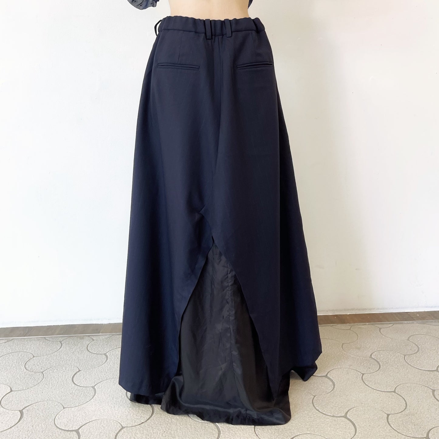 OFF SHOULDER DRESS / NAVY / オフショルダードレス