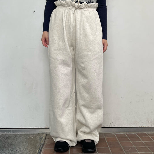 Old dog club pants / FROST ECRU / ウエストギャザースウェット
