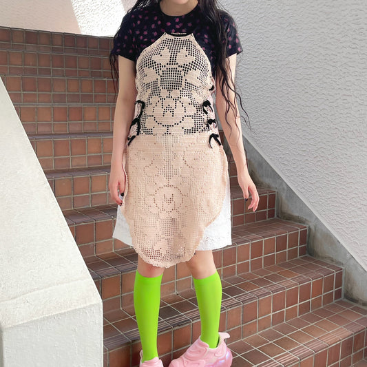 CROCHET DRESS / PINK / クロシェドレス