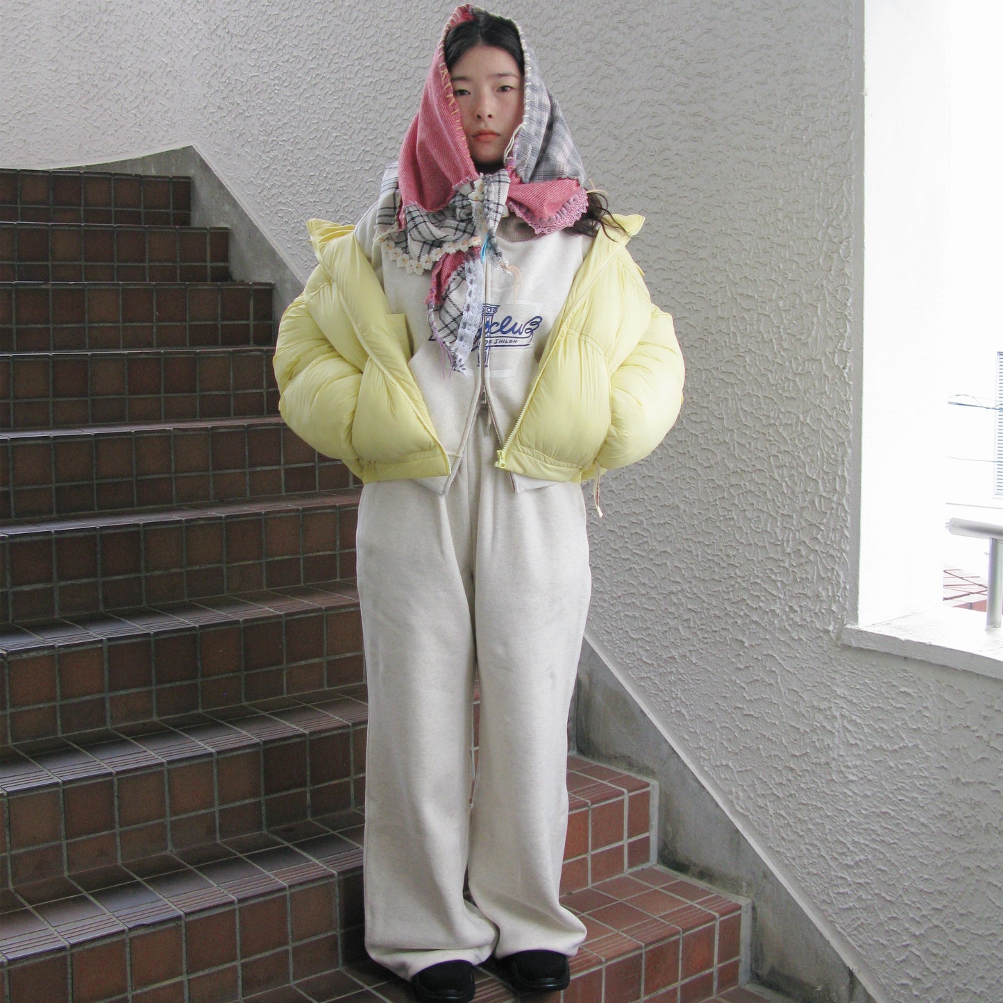 Old dog club pants / FROST ECRU / ウエストギャザースウェット