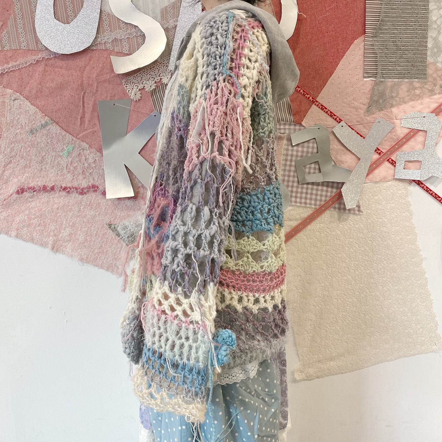 pain cardigan / Blue / ニットカーディガン