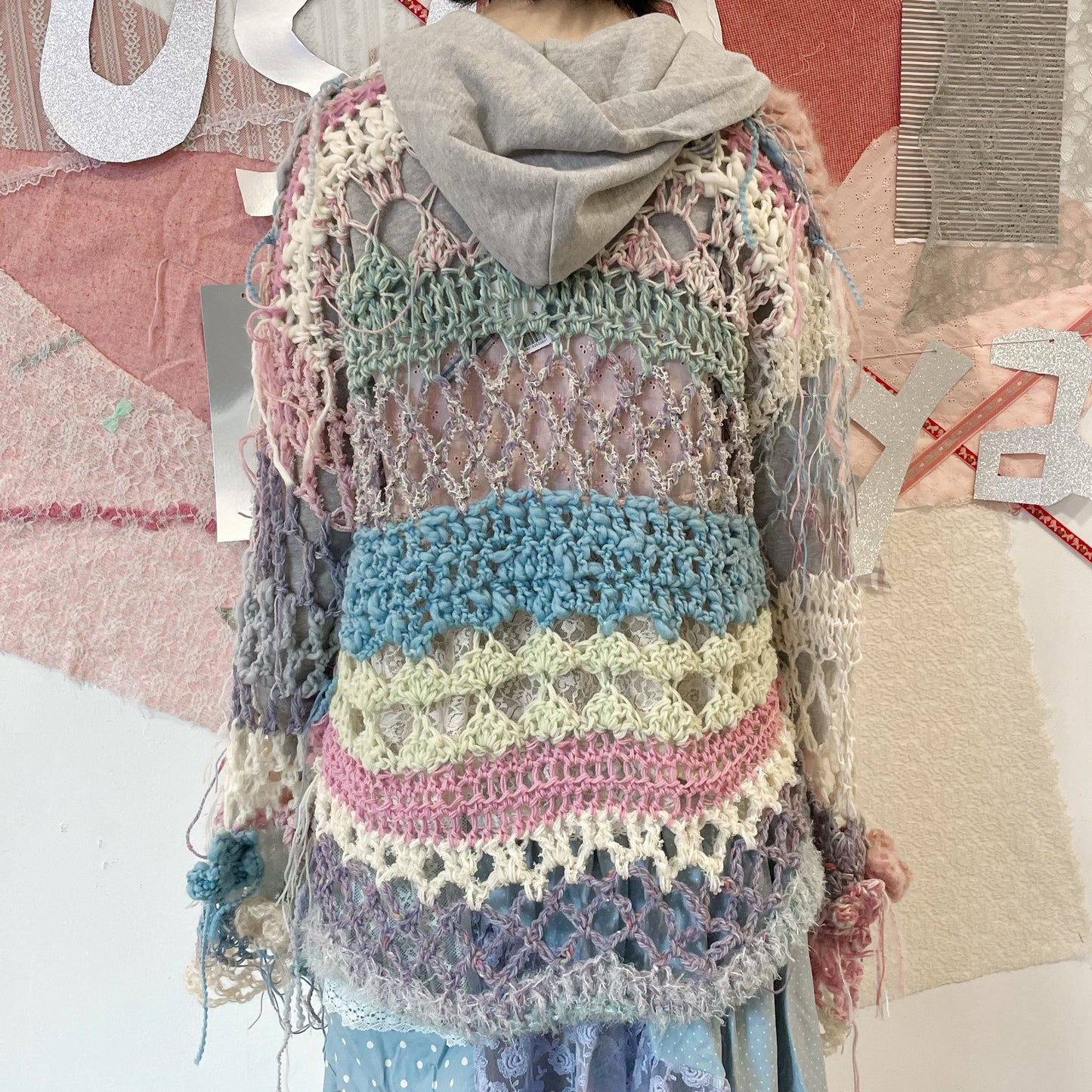 pain cardigan / Blue / ニットカーディガン
