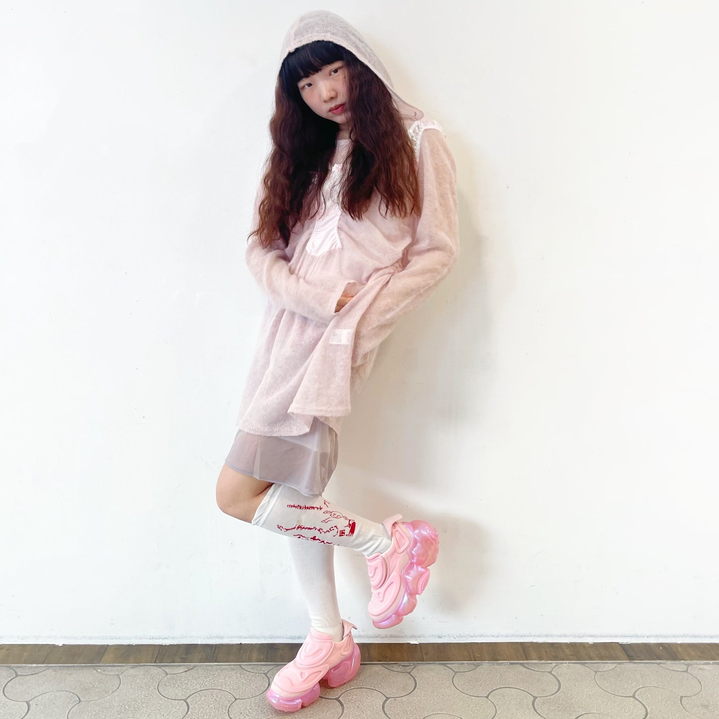 KNICKERS KNIT / PINK / ランジェリーニットドレス