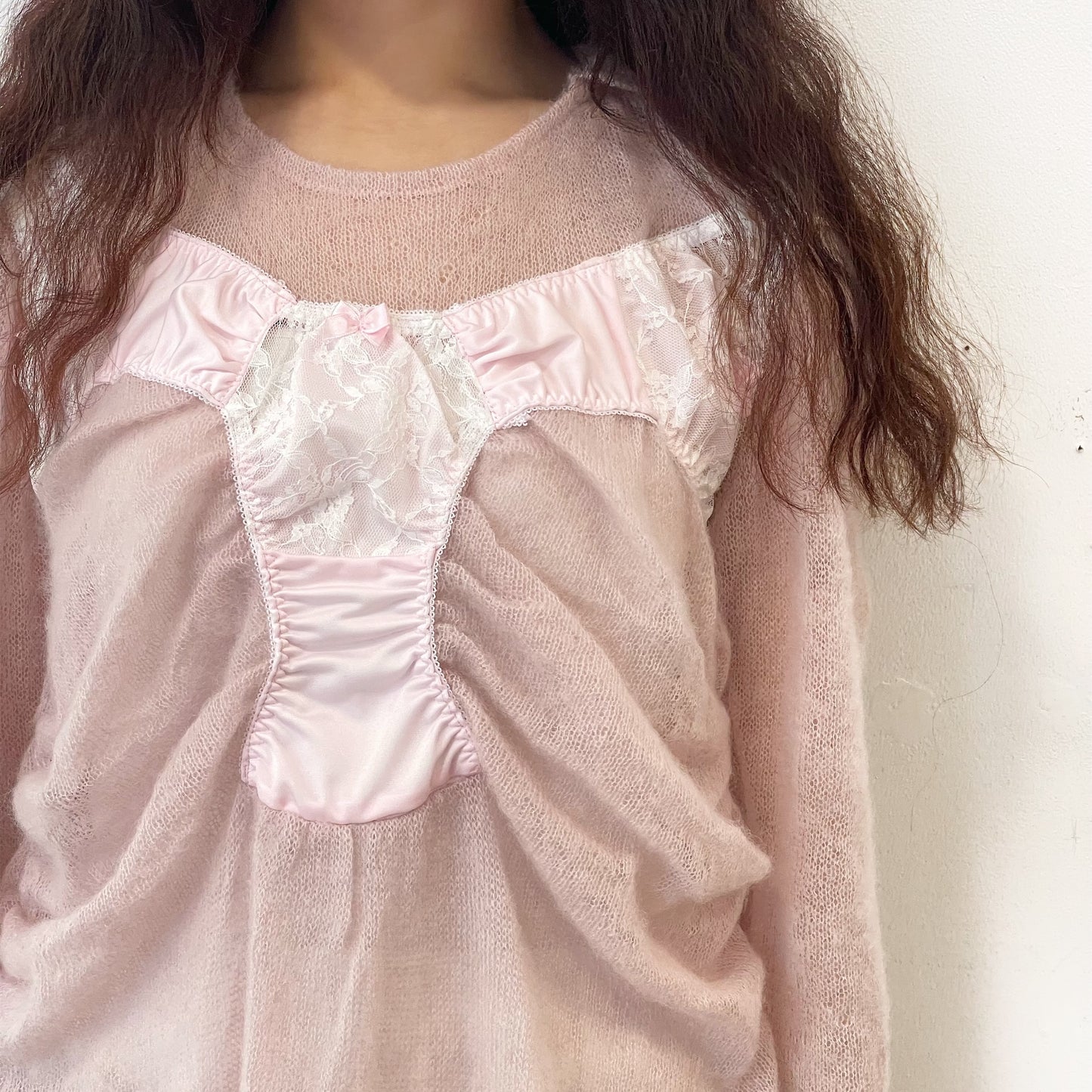 KNICKERS KNIT / PINK / ランジェリーニットドレス