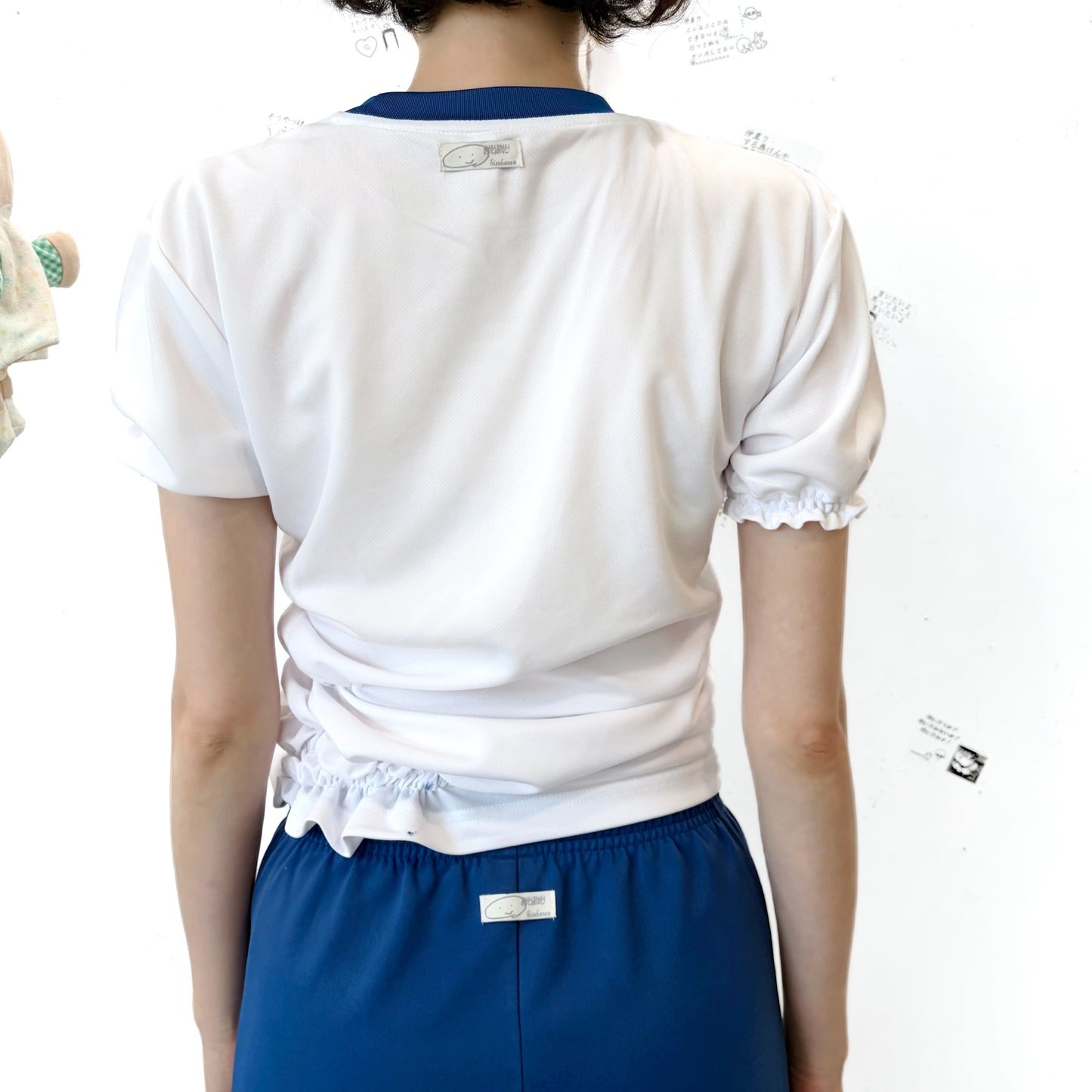 THE we are 友T / white×blue / プリントTシャツ