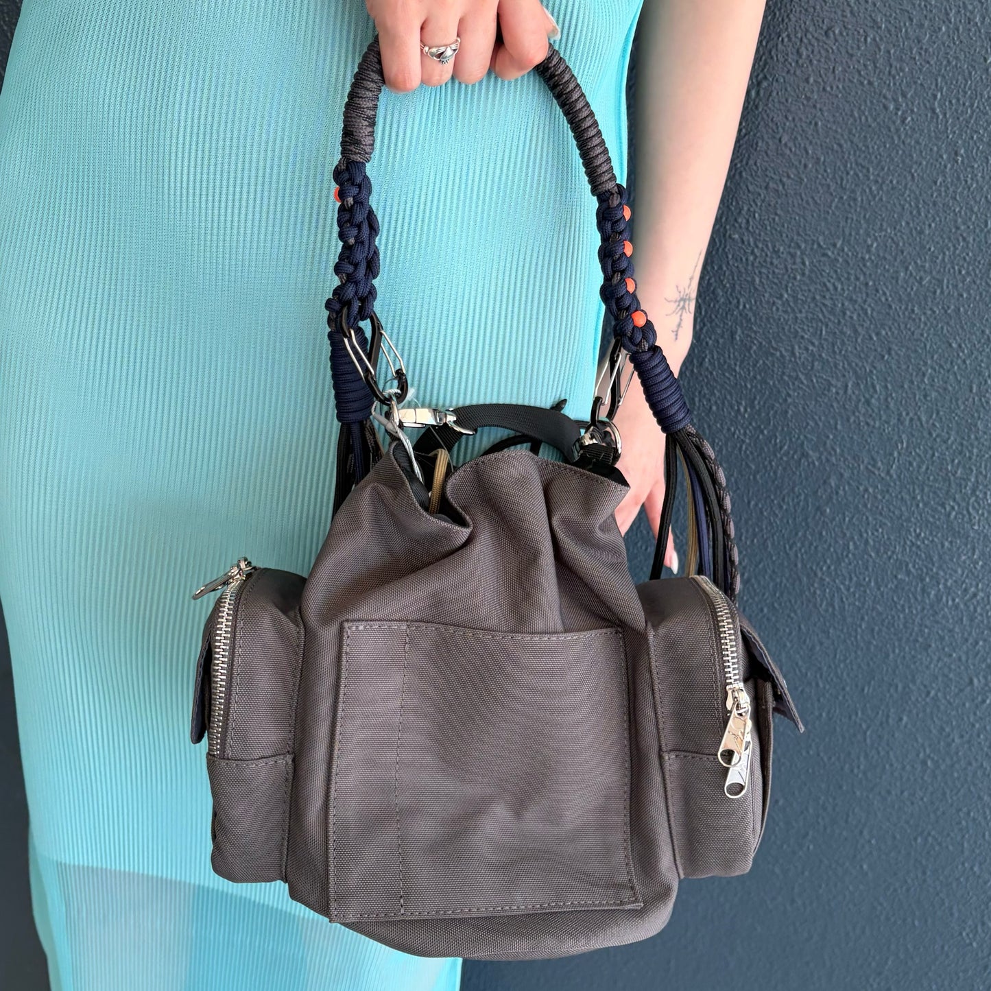 2WAY MULITI POCKET POUCH BAG / GRAY / 2WAYマルチポケット巾着BAG feat.OUTDOOR PRODUCTS