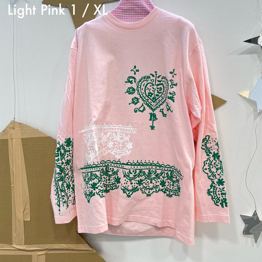 yushokobayashi / Long Tshirt / Light Pink / プリント