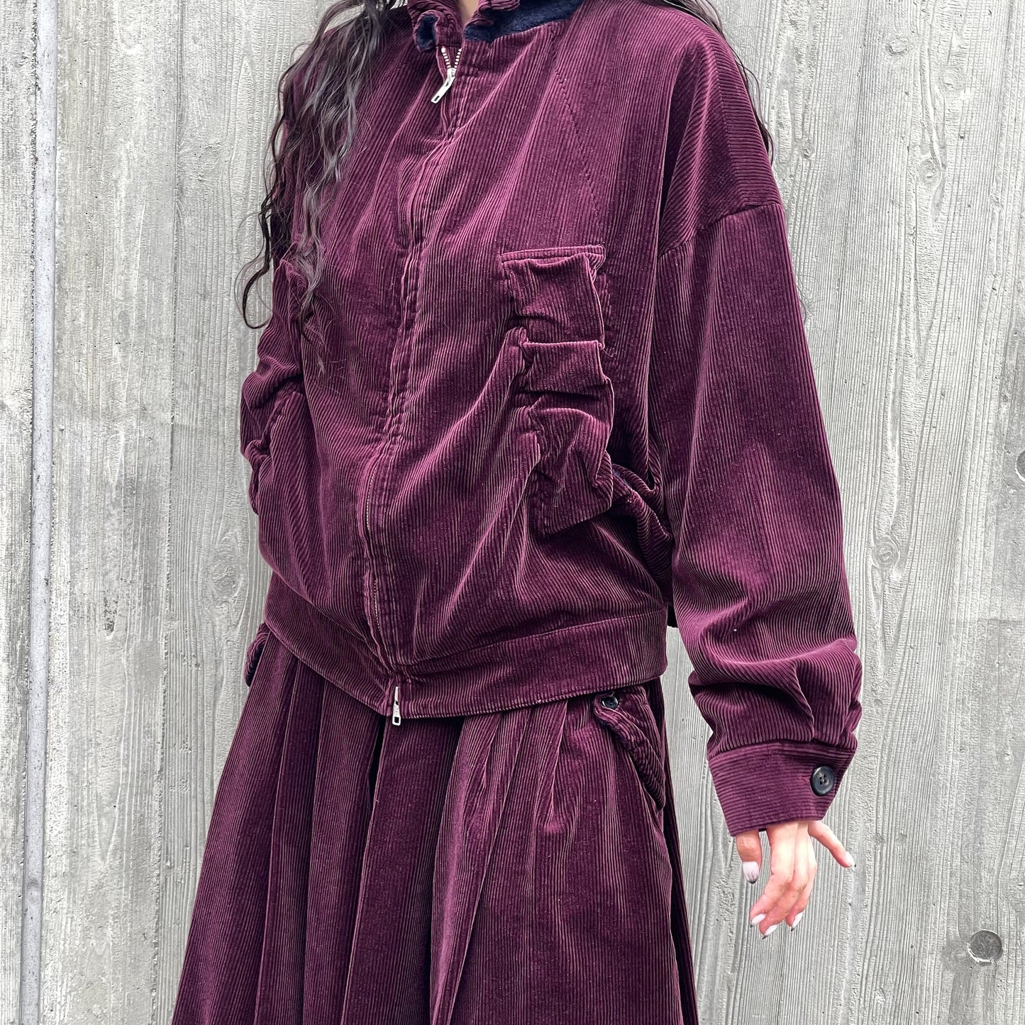 corduroy jumper / burgundy / コーデュロイウォッシュ加工ジャケット