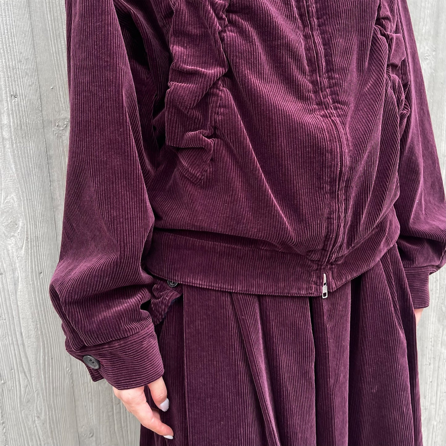 corduroy jumper / burgundy / コーデュロイウォッシュ加工ジャケット