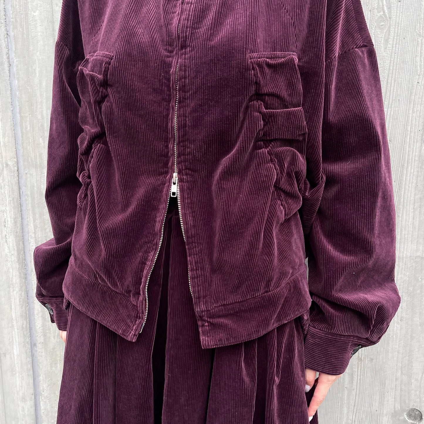 corduroy jumper / burgundy / コーデュロイウォッシュ加工ジャケット