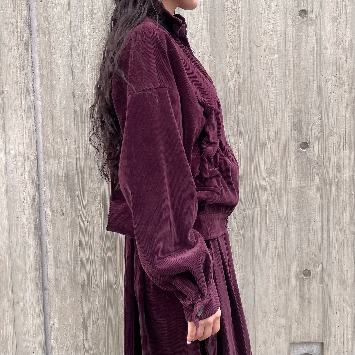 corduroy jumper / burgundy / コーデュロイウォッシュ加工ジャケット