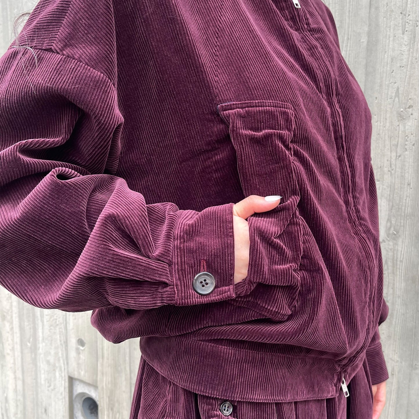 corduroy jumper / burgundy / コーデュロイウォッシュ加工ジャケット