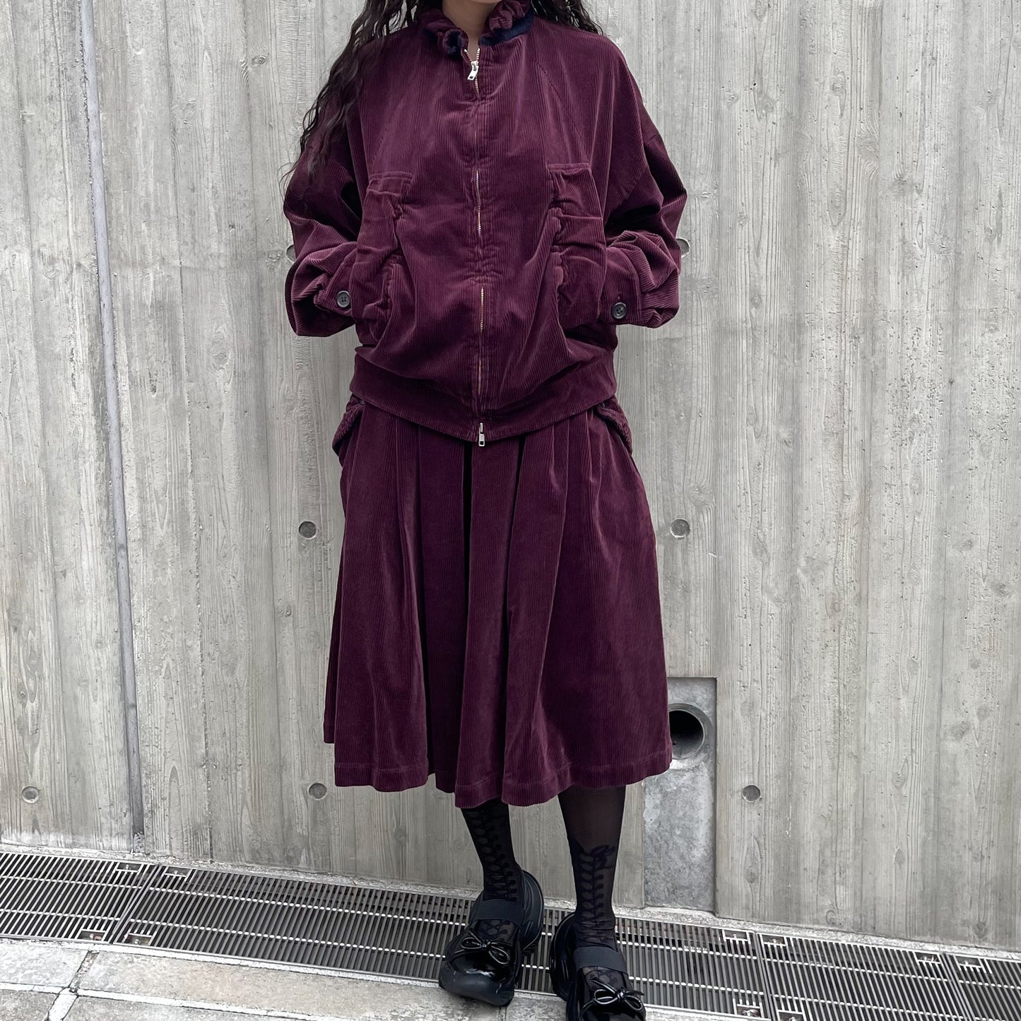 corduroy jumper / burgundy / コーデュロイウォッシュ加工ジャケット