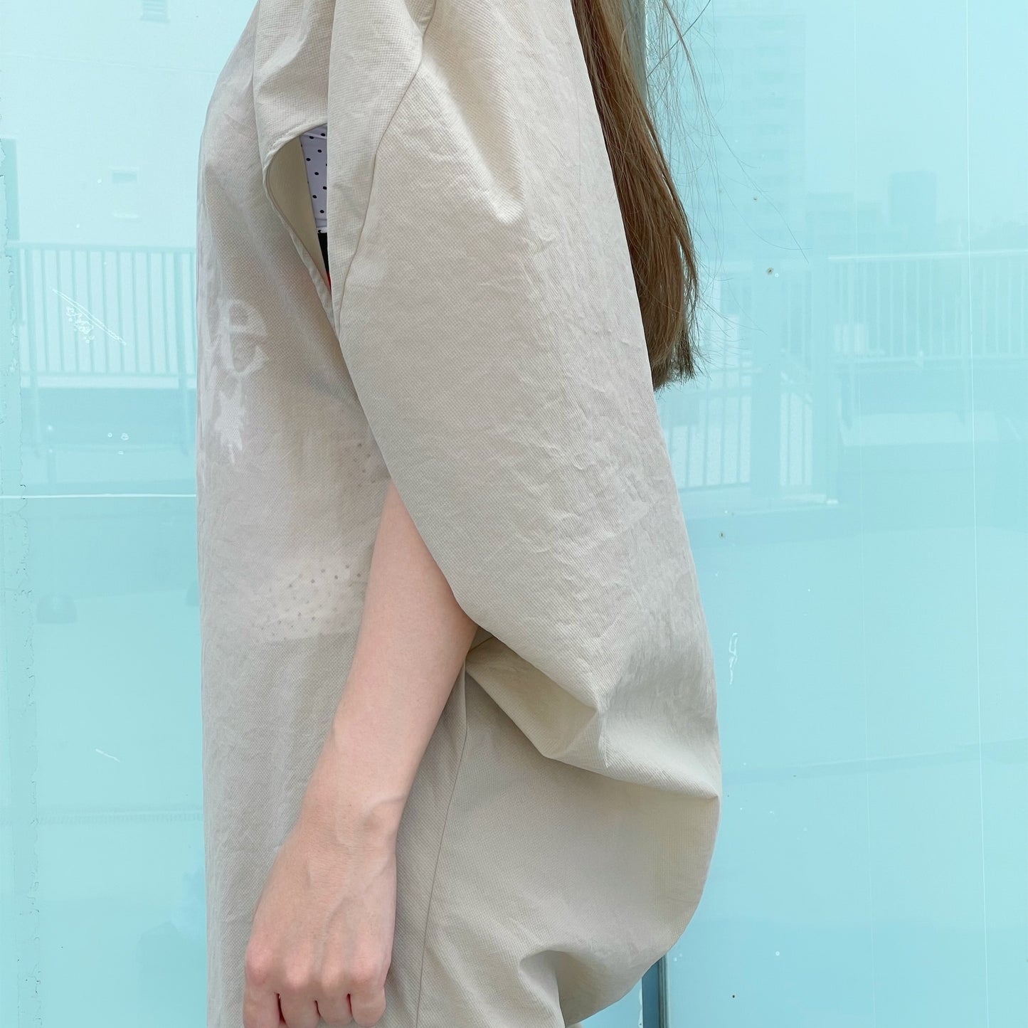 Deflated Balloon Dress / Beige / バルーンドレス