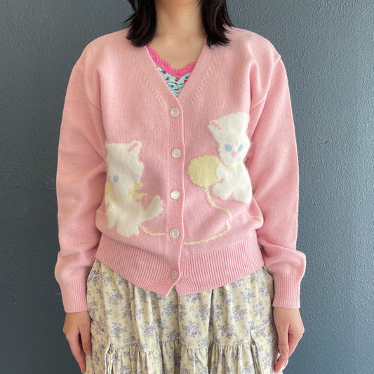 Cassie v-neck cardigan  / Baby pink / ベイビーキャットカーディガン