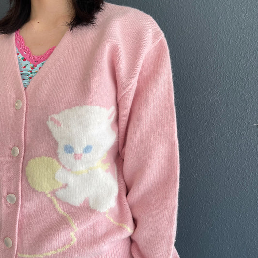 Cassie v-neck cardigan  / Baby pink / ベイビーキャットカーディガン