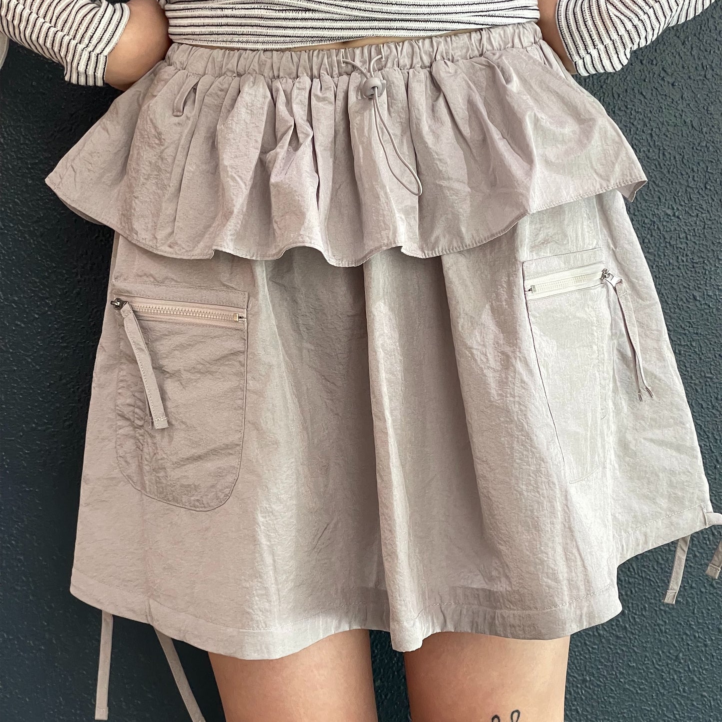 Shiny Balloon Skirt / Gray / シャイニーバルーンスカート