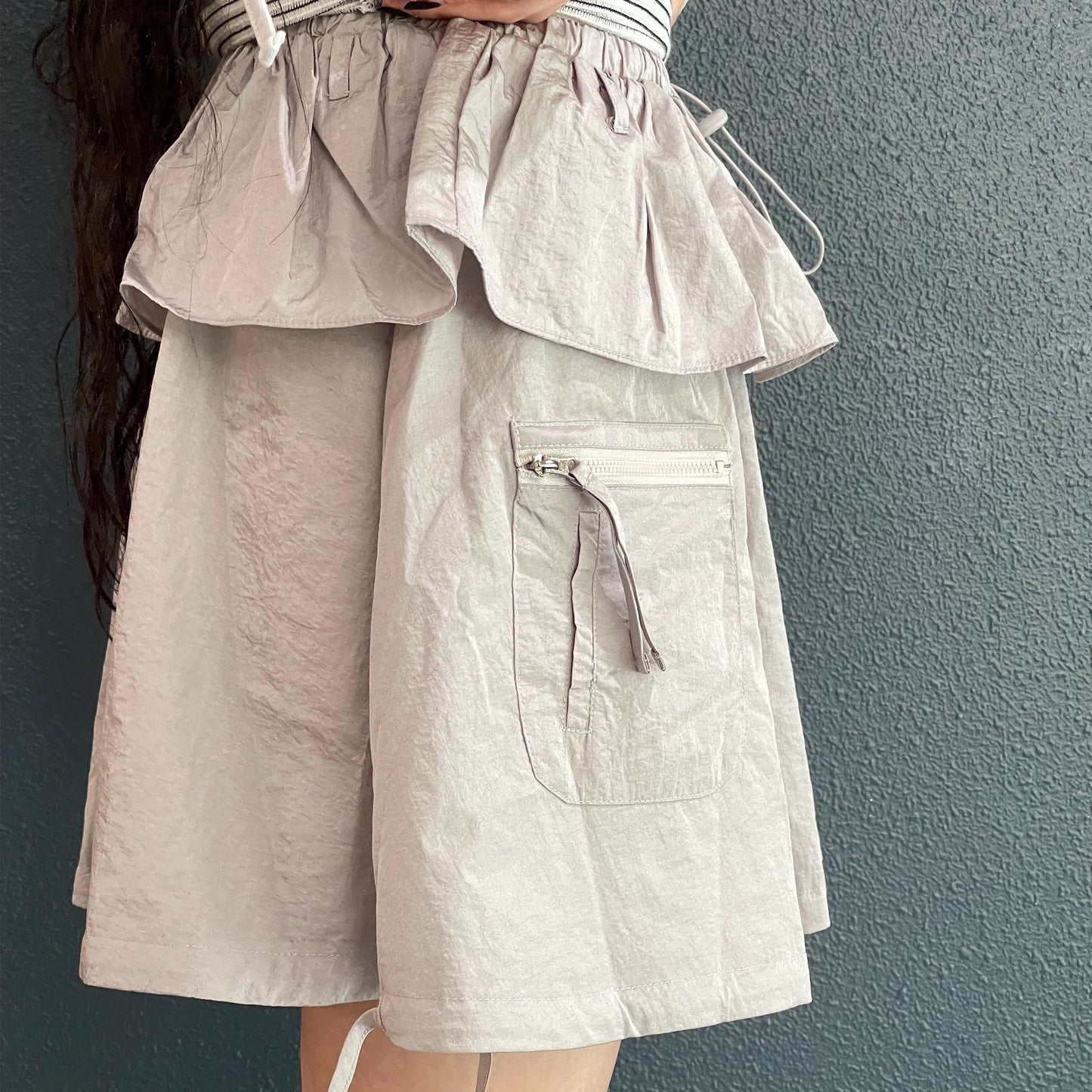 Shiny Balloon Skirt / Gray / シャイニーバルーンスカート