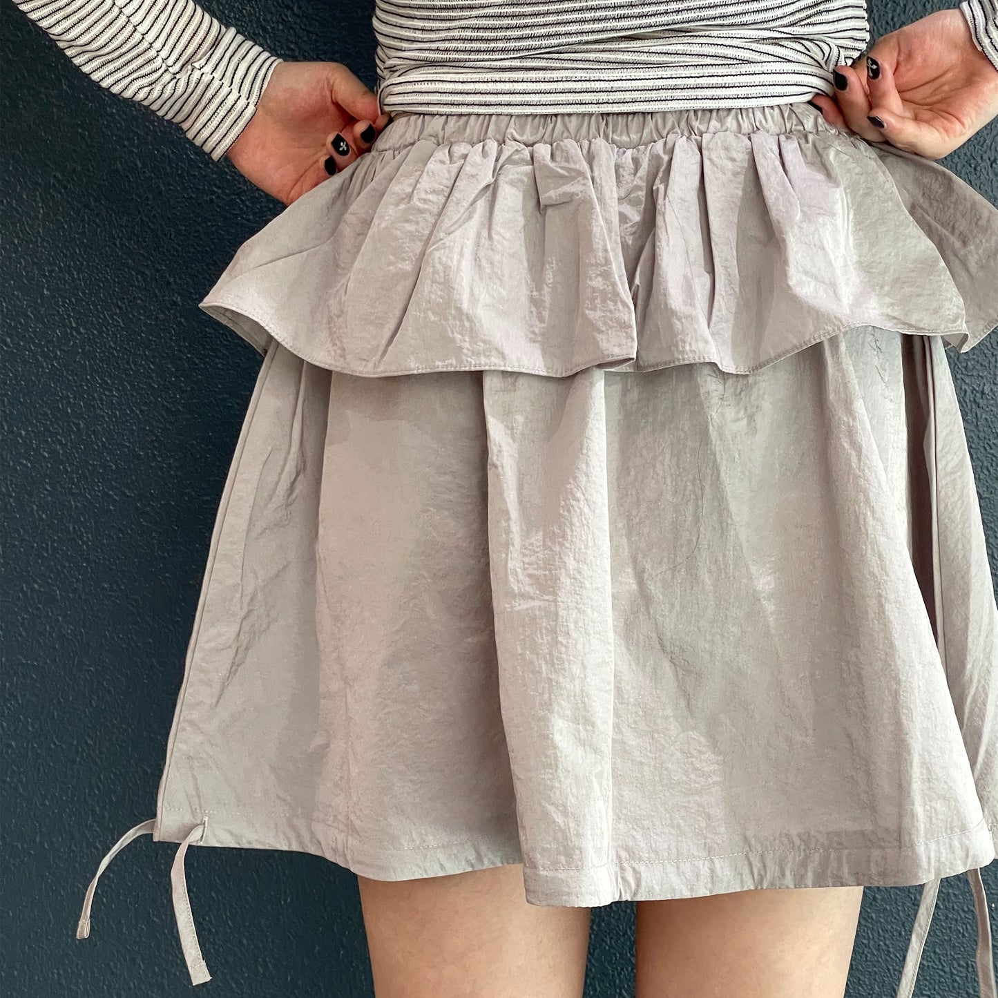 Shiny Balloon Skirt / Gray / シャイニーバルーンスカート