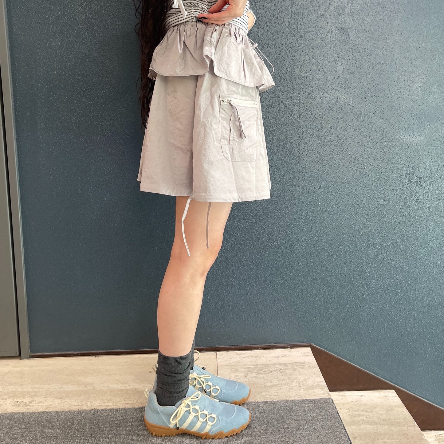 Shiny Balloon Skirt / Gray / シャイニーバルーンスカート