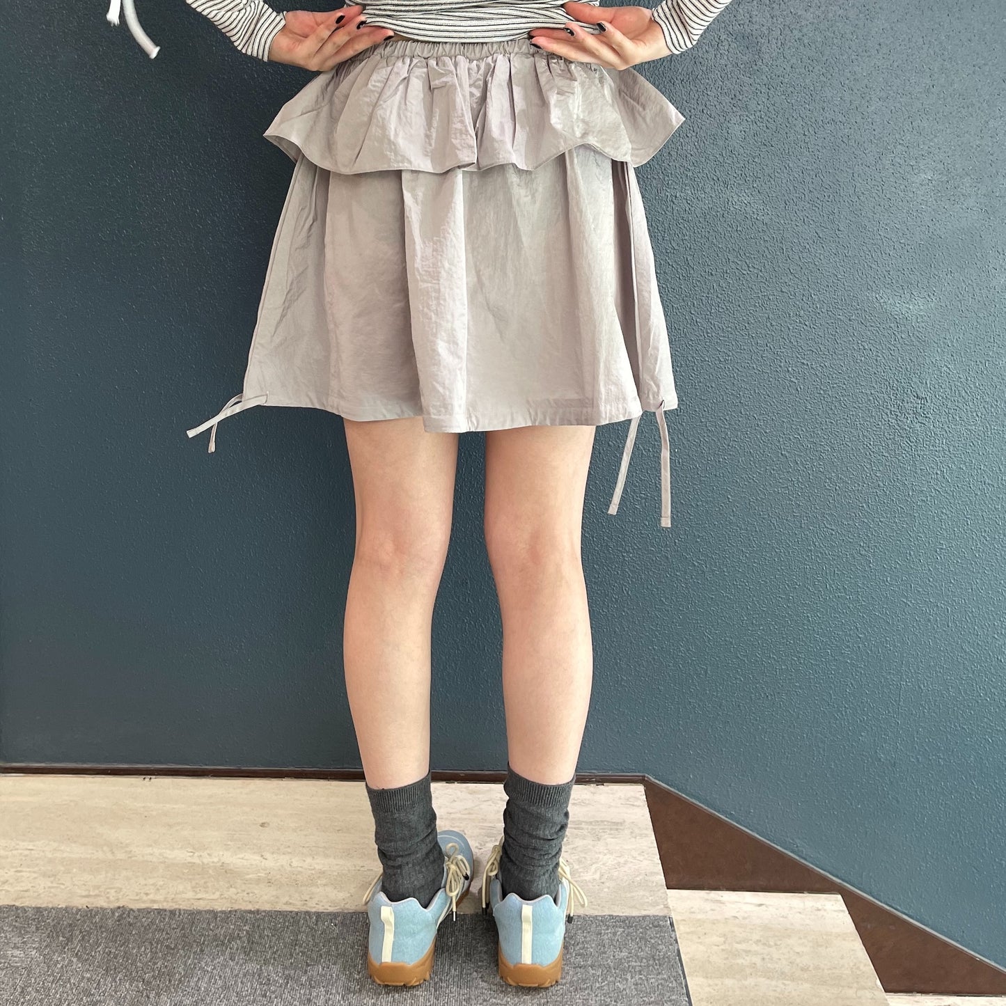 Shiny Balloon Skirt / Gray / シャイニーバルーンスカート