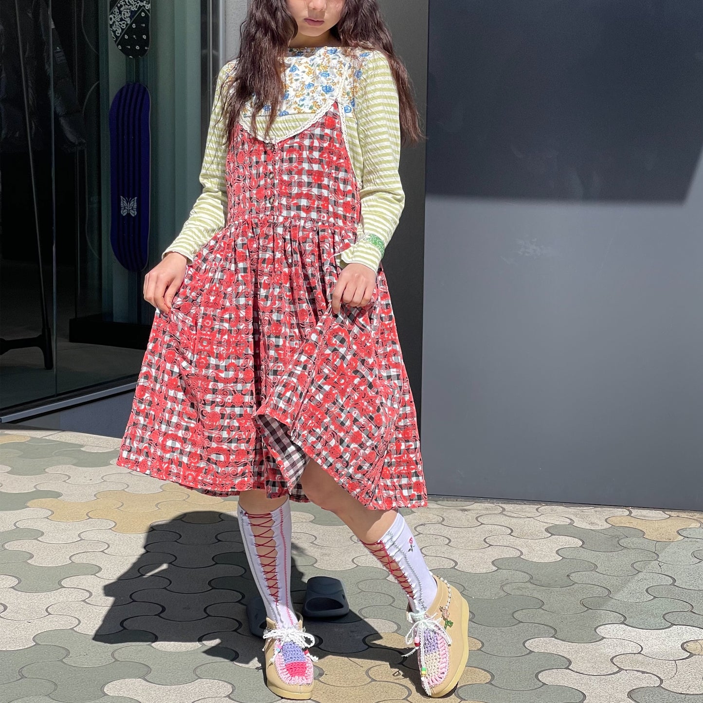 Gingham Dress / Red Gingham / キャミソールギンガムドレス