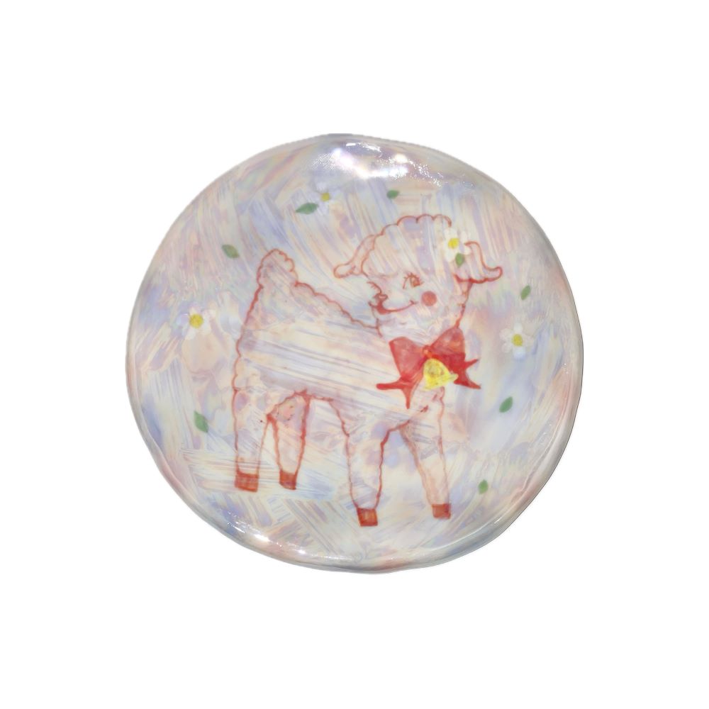 yesceramic×Sugar Scoop】Pink sheep pearl tray / ピンクシープパール