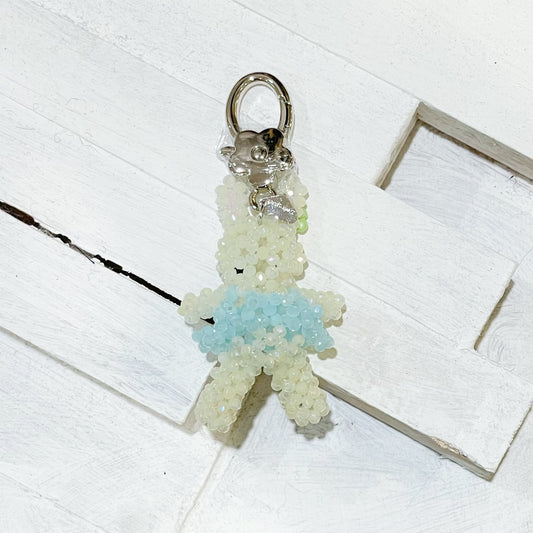 POMI Key Ring / うさぎのビーズキーリング