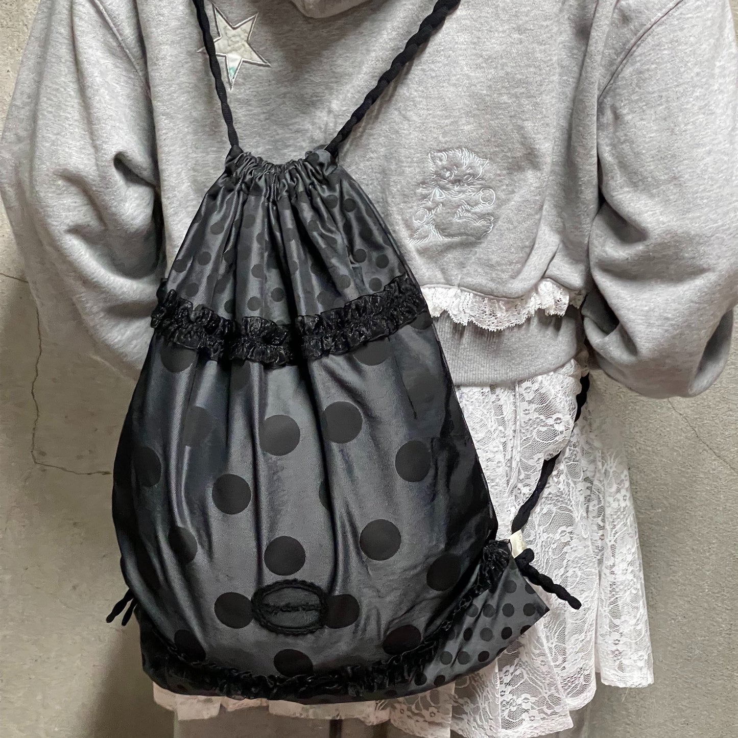 Ruffled Dotted Bag / Black / ラッフルドットバッグ