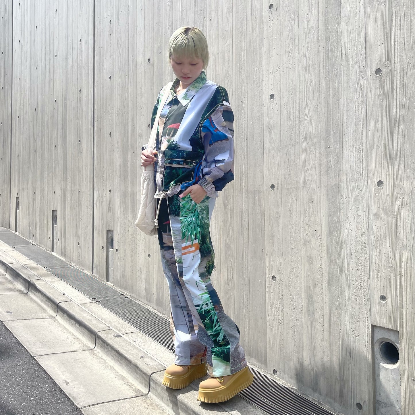 photo stripe pants / フォトストライプパンツ