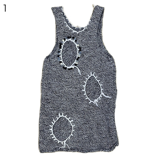 Hole Knit Tops / Black / ホールニットトップ