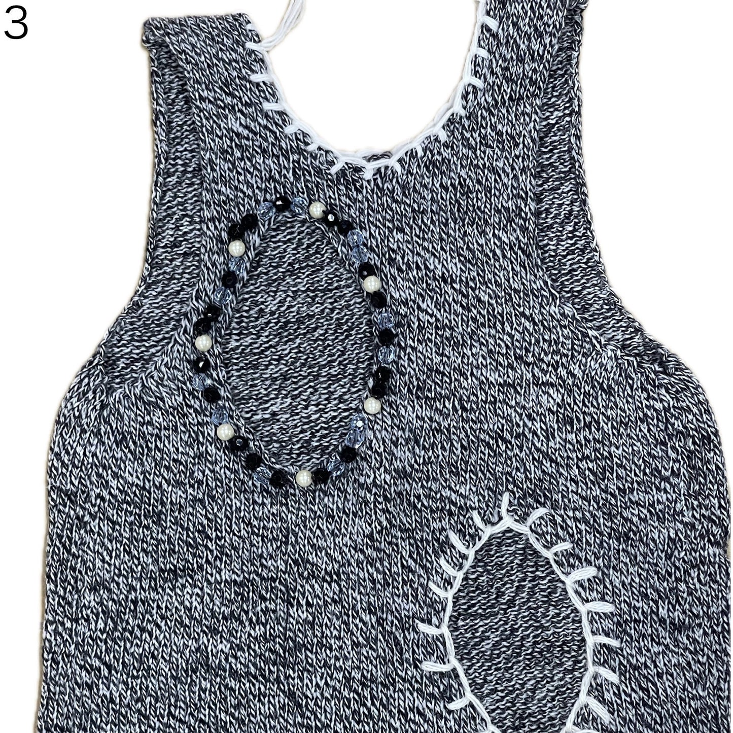 Hole Knit Tops / Black / ホールニットトップ