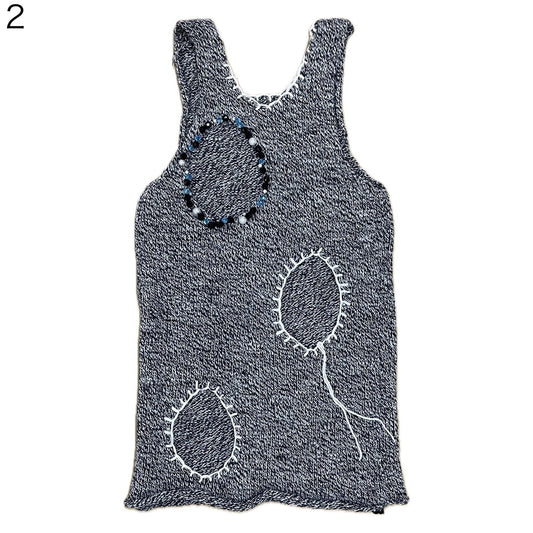 Hole Knit Tops / Black / ホールニットトップ