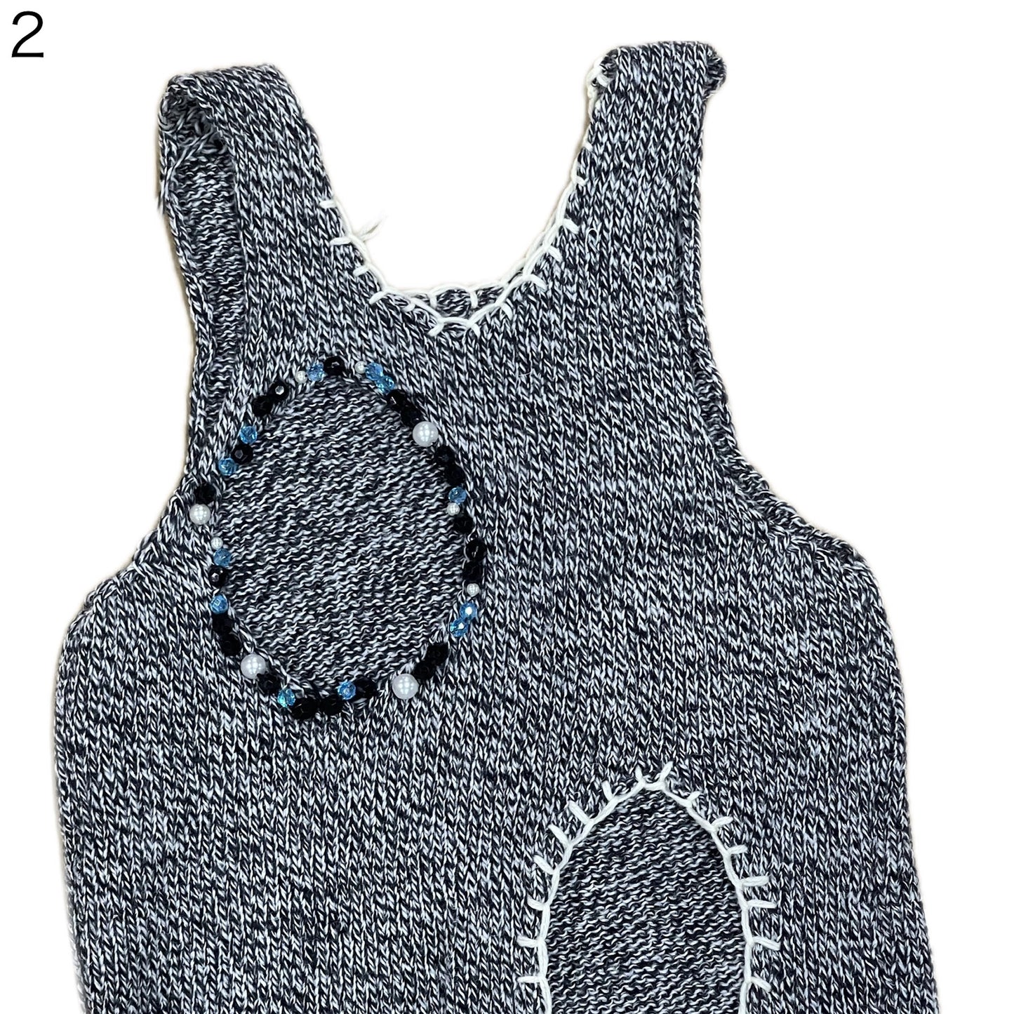 Hole Knit Tops / Black / ホールニットトップ