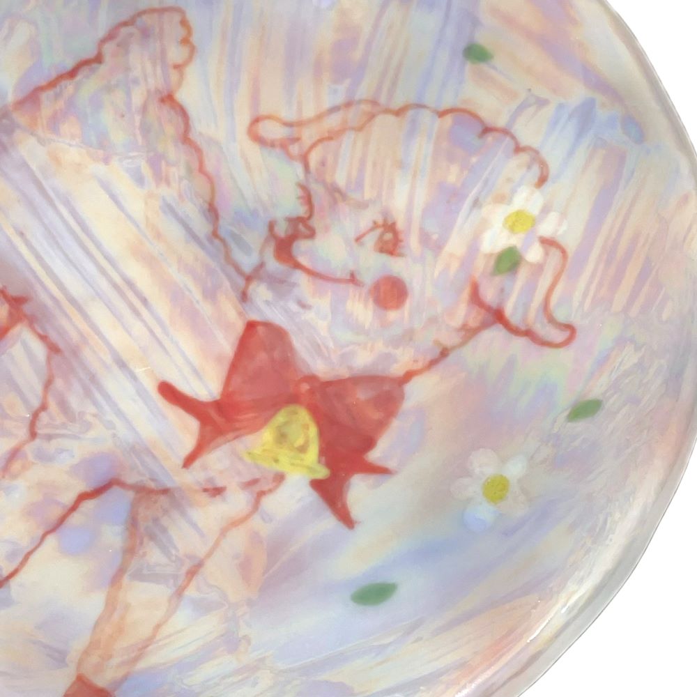 【yesceramic×Sugar Scoop】Pink sheep pearl tray / ピンクシープパールトレイ